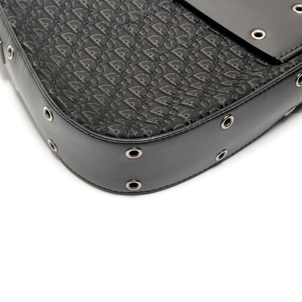 CHRISTIAN DIOR Black Canvas Trotter Shoulder Bag - Picture 5 of 13
